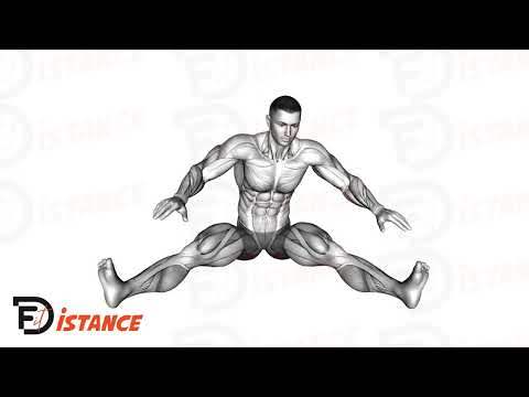 Exercice Étirement des addcuteurs latéral jambes écartées