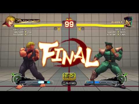 kakio_panya [Ken] vs. M. Bison, Juri | 2 Ranked Matches | PS3 SSF4 Arcade Edition
