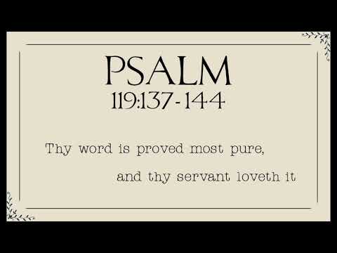 Psalm 119:137-144 (1599 Geneva Bible)