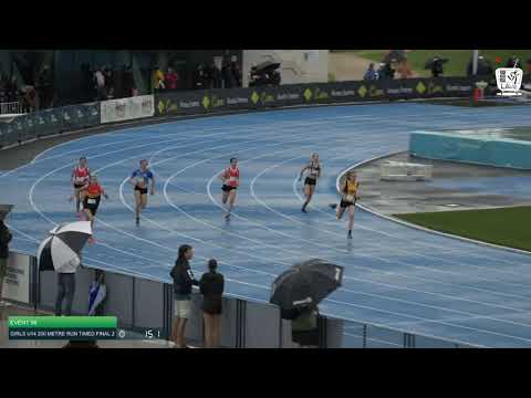 Girls U14 200m Timed Final 2: 2021 Commonwealth Bank State Track and Field Championships // LAVicTV
