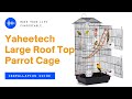 Yaheetech 39 Inches H Birdcage Installation Guide #parrotcage