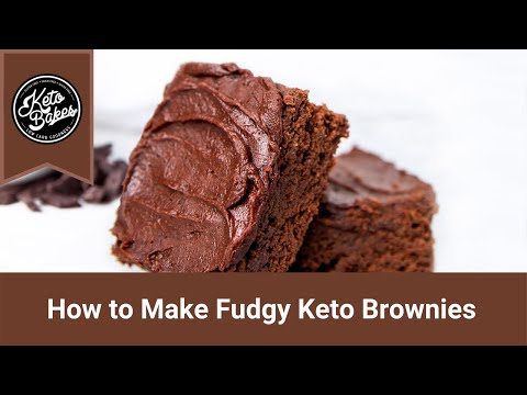 How to Make Keto Brownies - KetoBakes Frosted Fudgy Brownies