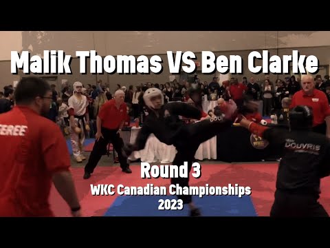 🤜🏻💥 Malik Thomas VS Ben Clarke, Round 3 -  Sparring at WKC Canadian Championships 2023