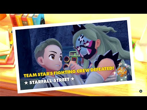 Team Star Fighting Crew - Eri Boss Battle : Starfall Street | Pokemon Scarlet And Violet