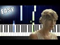 Taylor Swift - Cardigan - EASY Piano Tutorial by PlutaX