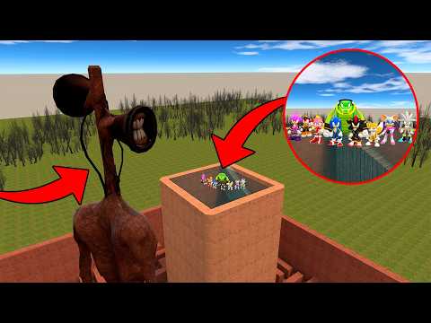 Siren Head vs Sonic Team – Epic Battle in the Maze!