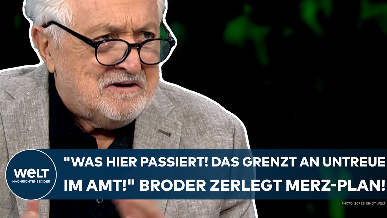 DEUTSCHLAND: "Was hier passiert; das grenzt an Untreue im Amt!" Broder zerlegt Merz-Plan!