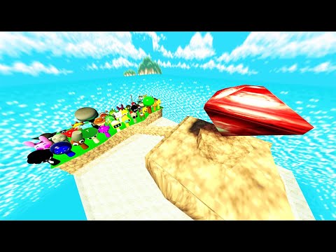 SPARTAN KICKING ALL SPRUNKI CHARACTERS ON THE DEATHRUN SONIC in Garry's Mod!