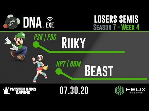 DNA.EXE S7:W4 - PSK | PBG | Riiky (Luigi) Vs. NPT | BBM | Beast (Pokemon Trainer) - L Semifinals