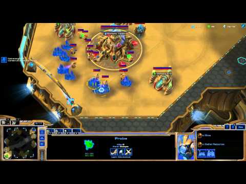StarCraft 2 HotS 1v1   game 23 gold PvP
