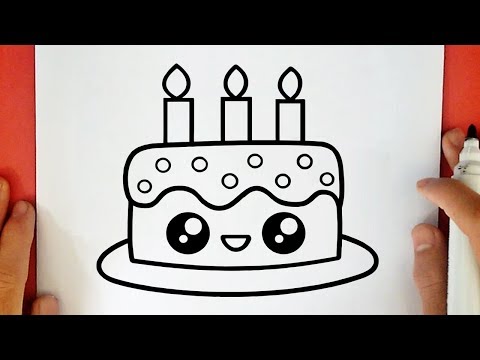 COMMENT DESSINER UN GÂTEAU D'ANNIVERSAIRE KAWAII
