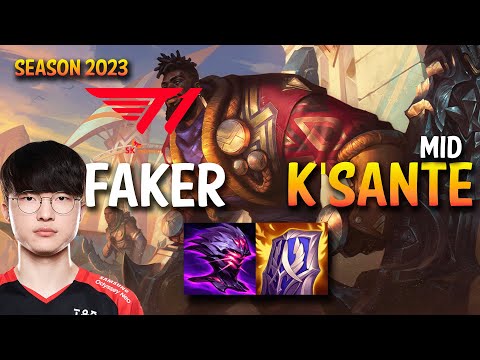 T1 Faker K'SANTE vs GALIO Mid - KR Ranked