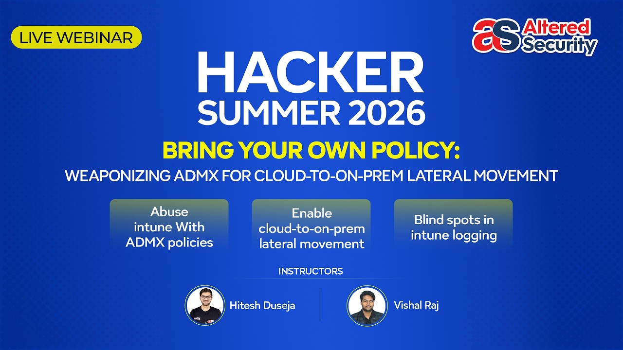 Bring Your Own Policy: Weaponizing ADMX for Cloud-to-On-Prem Lateral Movement | Hacker Summer 2026
