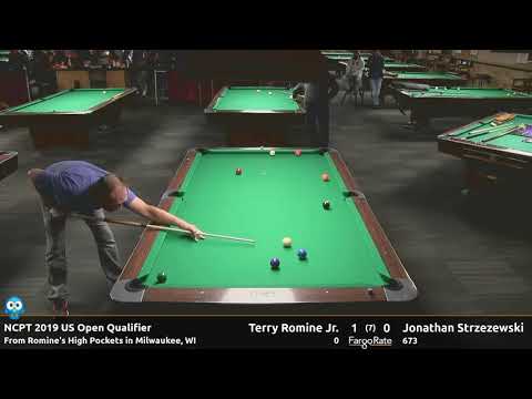 Terry Romine Jr vs Jonathan Strzezewski - 2019 NCPT US Open 9-Ball qualifier