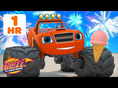 1 HOUR of Blaze's Ultimate Firework Races & Transformations! 💥 | Blaze and the Monster Machines