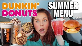 THIS Is Dunkin' Donuts NEW Summer Menu! What to order!