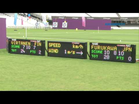 Aki Virtanen v Takaharu Furukawa – recurve men’s 1st round | London 2012 Olympic Test Event
