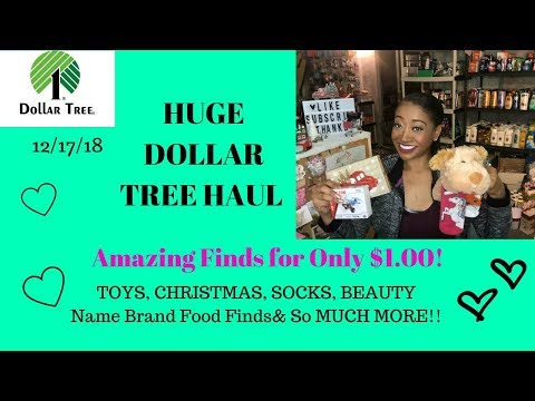 Huge Dollar Tree 🌳 Haul 12/17/18~Tons of NEW Finds ❤️~Toys, Socks, Beauty, Christmas 🎄 & More!!