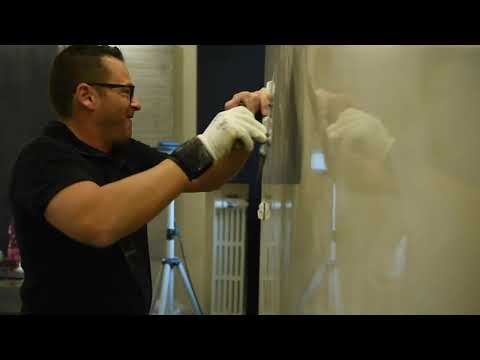 Glossy lime putty: a tutorial on how to apply it correctly.