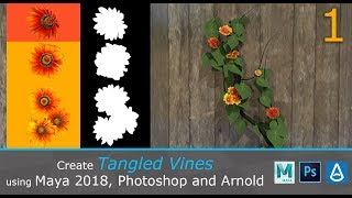 Create Tangled Vines in Maya 2018, Photoshop and Arnold (1/3)