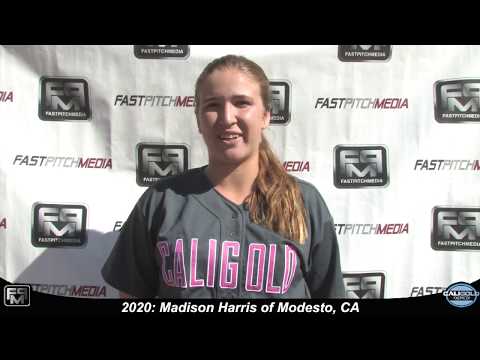 2020 Madison Harris Catcher Softball Skills Video - Cali Gold