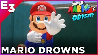 WORLD EXCLUSIVE: Mario Drowns in Super Mario Odyssey — Polygon @ E3 2017
