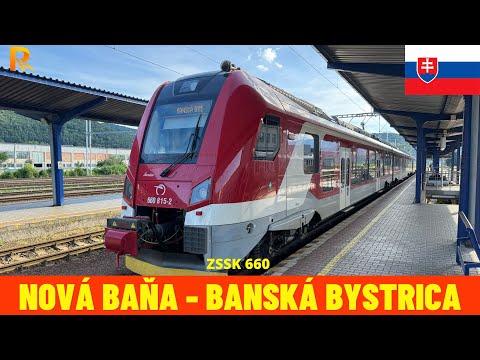 Cab Ride Nová Baňa - Banská Bystrica (ZSSK, Slovak Republic) train driver's view 4K