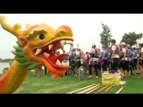 Cancer Survivors Race Dragon Boats