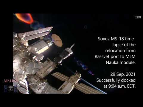 Nauka's first guest. Relocation of Soyuz MS-18 from Rassvet port to MLM Nauka module. 09.29.2021