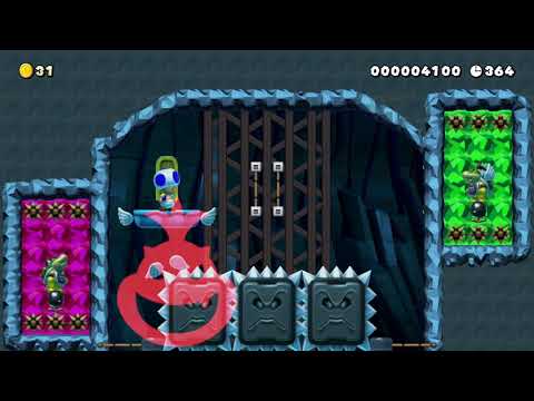 Thwomp Rock Tunnel by ★Vaporeon★ 🍄 Super Mario Maker 2 #ald