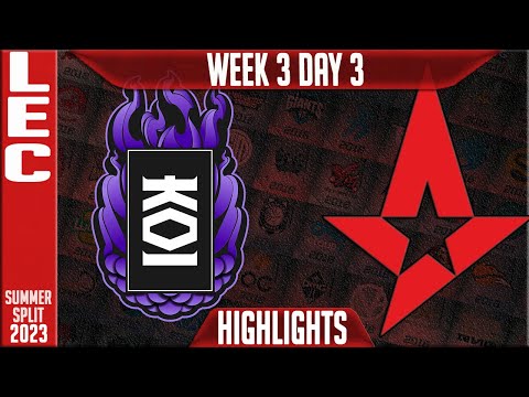 KOI vs AST Highlights | LEC Summer 2023 W3D3 | KOI vs Astralis