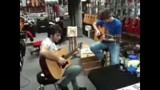Eric Steckel and Peter Lewis jamming @ Guitars United