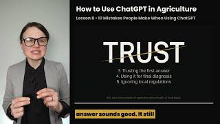 10 Mistakes People Make When Using ChatGPT in Agriculture - Lesson 7 Course about AI for Agriculture