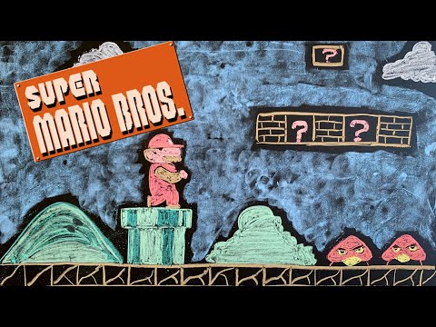 Super Mario Bros. ♫ Relaxing Lullaby Music + Chalk Art
