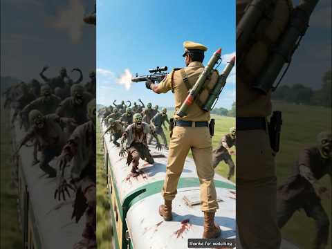 Indian police man saved millions of passengers from zombies 😭 #ai #police