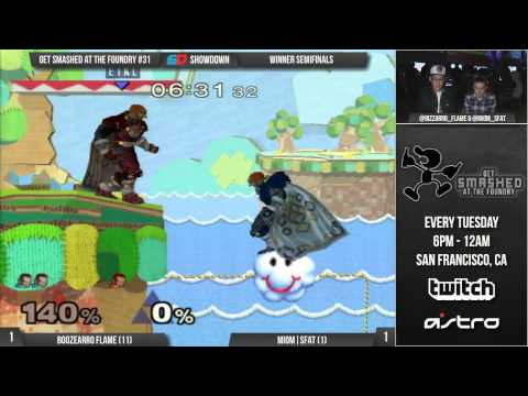 Get Smashed at the Foundry #31 - Winner Semis: Bizzarro Flame (Ganon) vs MIOM|SFAT (Ganon)