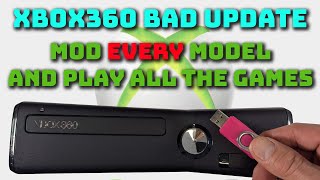 Xbox 360 Bad Update - Mod EVERY model and play all the games. No soldering. With only a USB drive.