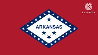 American states and territory flags animation