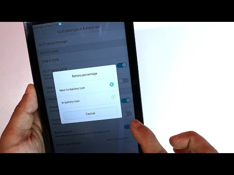 How to Activate Battery Percentage in HUAWEI MediaPad T2