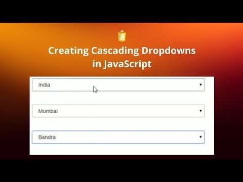 Javascript Tutorial Cascading Dropdowns With Arrays 3 Dependent Dropdown Example