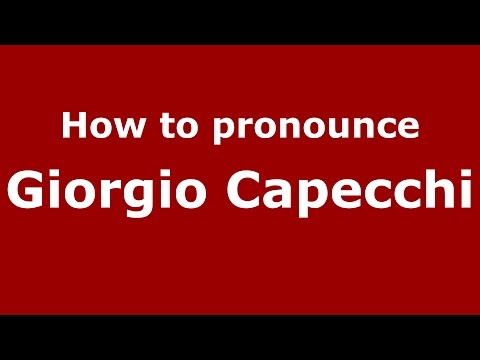 How to pronounce Giorgio Capecchi (Italian/Italy)  - PronounceNames.com