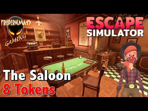 Escape Simulator : THE SALOON Wild West DLC / 8 Tokens Location