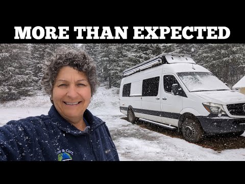 Van Life Travelers Caught in a Snow Storm in Mountains if Montenegro