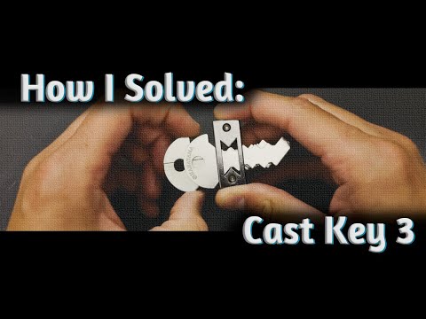 [74] Push, Pull, & Click - *NEW* Cast Key 3 - Adult Puzzle By Hanayama