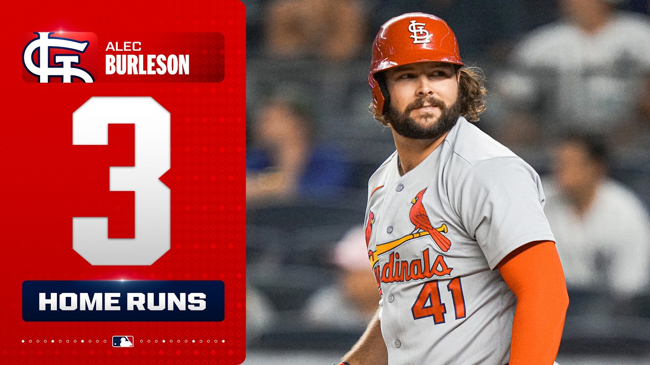 Alec Burleson crushes 3 HOME RUNS in the Cardinals win! 💥 | MLB Highlights