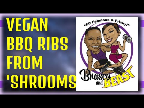 Making BBQ RIBS from King Oyster Mushrooms #ribs #bbq #cookingtips #veganmeals #plantbasedmeal#vegan