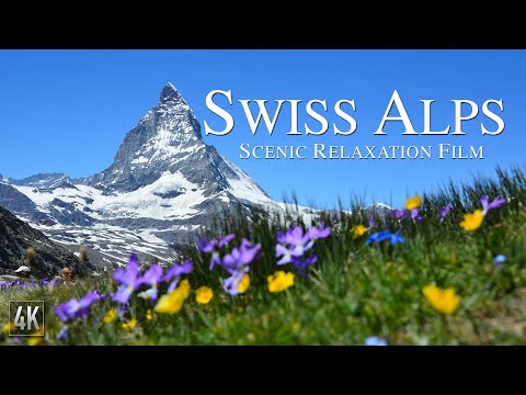 Swiss Alps 4K Scenic Relaxation Film | Matterhorn 4K | Switzerland Alps With Relaxing Music