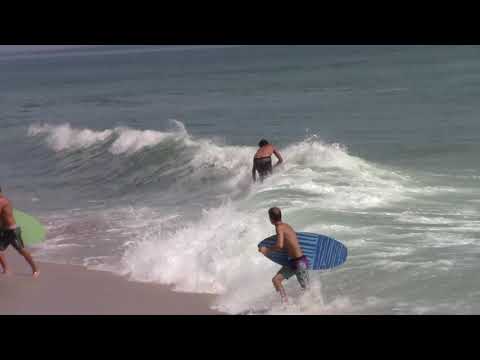 Huricane swell glassy Sebastian Inlet skim 18-09-10