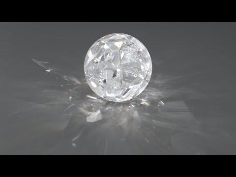 Beautiful Crystal Clear Glass Marble Sphere Shining Light Caustics 4K Background VJ Video Effect