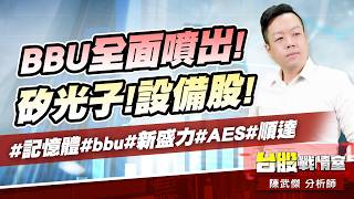 BBU全面噴出!矽光子!設備股!#記憶體#bbu#新盛力#AES#順達｜小武哥投資事務所｜陳武傑 (圖)